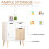 Homcom HOMCOM Floor Cabinet Storage Cupboard Sideboard with Drawer for Bedroom 4