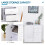 Homcom HOMCOM Cabinet Sideboard Cupboard Buffet Solo High Gloss Front Face Door Drawer 6