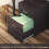 Vinsetto Vinsetto 2-Drawer Locking Office Filing Cabinet 5 Wheels Rolling Storage Brown 3