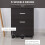 Vinsetto Vinsetto 2-Drawer Locking Office Filing Cabinet 5 Wheels Rolling Storage Brown 6