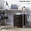 Vinsetto Vinsetto 2-Drawer Locking Office Filing Cabinet 5 Wheels Rolling Storage Brown 4