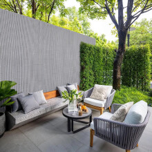 (Light Grey, 200cm W x 300cm L) Sun-blocked Privacy Fence Screen Panels
