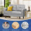 Joolihome 2 Seater Sofa, Modern Linen Sofa Couch with Thicken Cushions 13