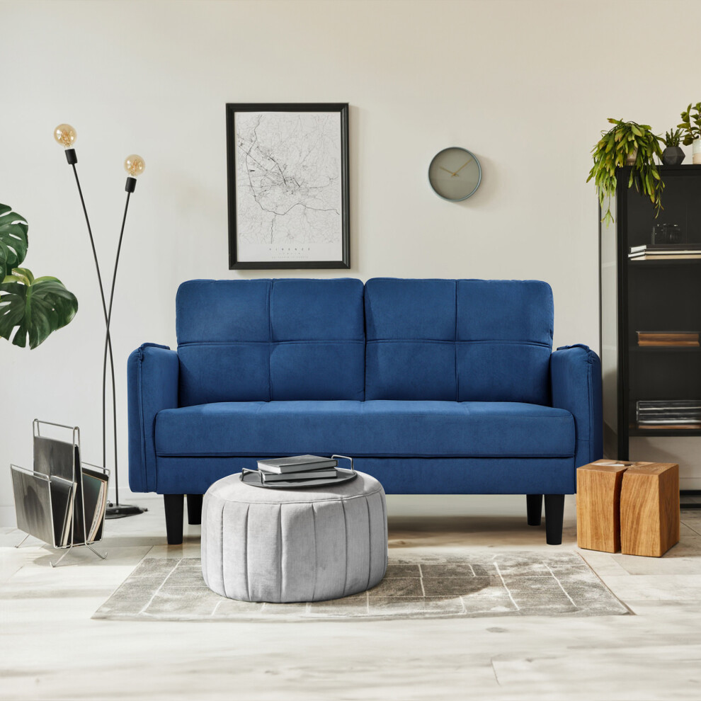 2 Seater Sofa Fabric Sofa Couch with Thicken Cushions, Comfy Sofa