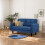 Joolihome 2 Seater Sofa Fabric Sofa Couch with Thicken Cushions, Comfy Sofa 9