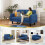 Joolihome 2 Seater Sofa Fabric Sofa Couch with Thicken Cushions, Comfy Sofa 10
