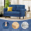 Joolihome 2 Seater Sofa Fabric Sofa Couch with Thicken Cushions, Comfy Sofa 14