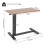 Overbed Hospital Bedside Table Adjustable Height with Rolling Wheels 2