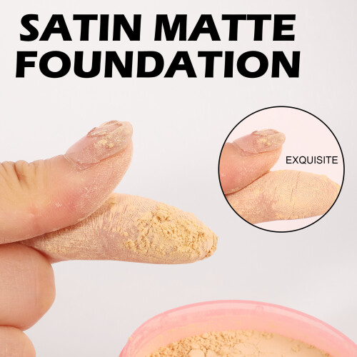 (02#) Matte Concealer Setting Powder Oil Control Lasting 2