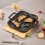 Living And Home Cast Iron Griddle Pan with Pour Spout 2