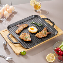 Cast Iron Griddle Pan with Dual Handles