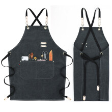 Gardening canvas apron black overalls