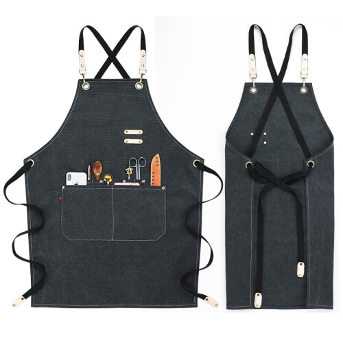 Gardening canvas apron black overalls