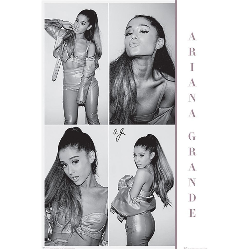 Ariana Grande Black & White Maxi Poster