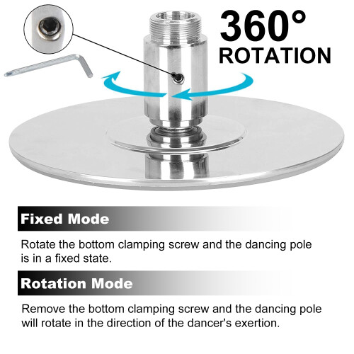 Adjustable Height Reinforced Rotating Dance Fitness Pole 2
