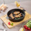 Living And Home (27cm Dia x 5cm H) Black Round Cast Iron Grill Pan 1
