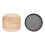 Living And Home Black Cast Iron Pan with Wooden Tray 4