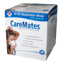 CareMates 01710620 N-95 NIOSH Masks, 10 Cone - Case Of 12