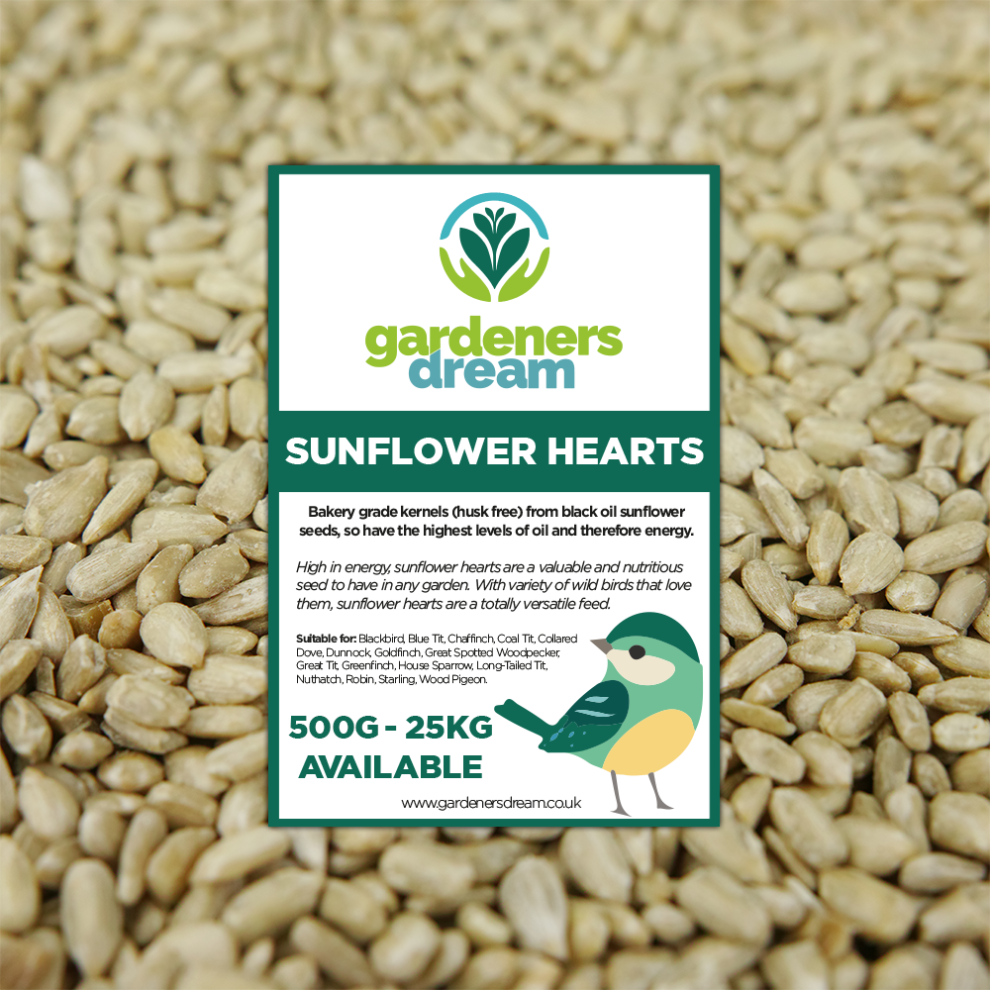 GardenersDream Sunflower Hearts - Kernels Premium Seed Bakery Wild Bird Food