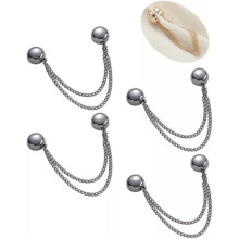 (4 gun black) 4pcs Multi-Function Magnetic Clothing Clips Detachable Nail free Seam free Leg Fixing Closure Buckle Length Shortening Tool