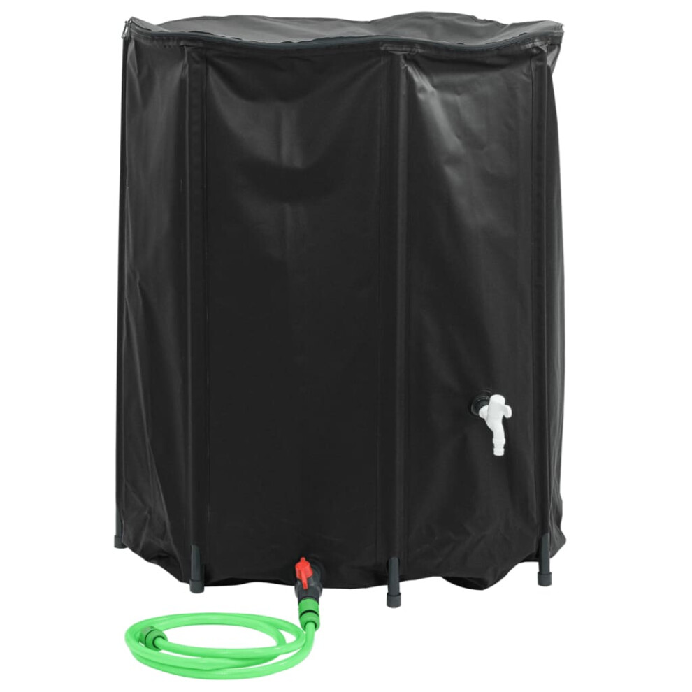 (black) New Collapsible Rain Water Tank Storage with Garden Hose750/500/250LSelectable