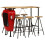 VidaXL (7 piece) vidaXL Bar Set Dining Room Kitchen Dining Table and Chairs Solid Mango Wood 1