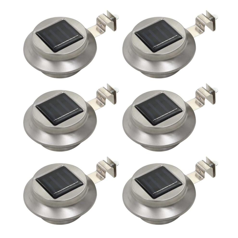 Vidaxl (6 Pcs) Outdoor Solar Lamps Garden Lamp Patio Path Solar Light Led Round White
