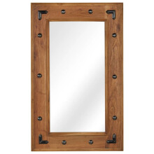 (50 x 80 cm) vidaXL Mirror Decorative Makeup Vanity Hall Bathroom Mirror Solid Acacia Wood
