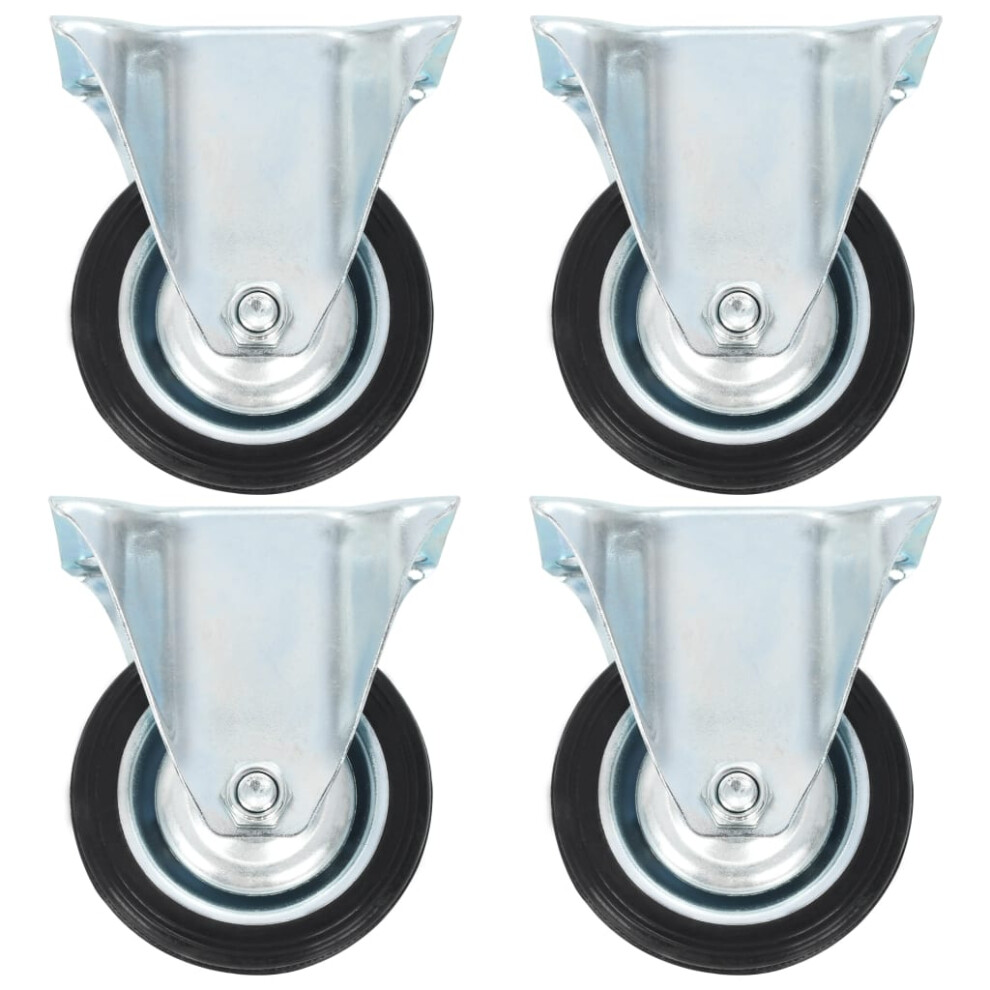 Vidaxl (8 Pcs) Fixed Casters Trolley Moving Wheels Furniture Caster Trolley Caster