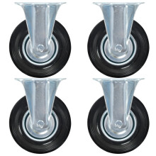 (12 pcs) vidaXL Fixed Casters Trolley Moving Wheels Furniture Caster Trolley Caster