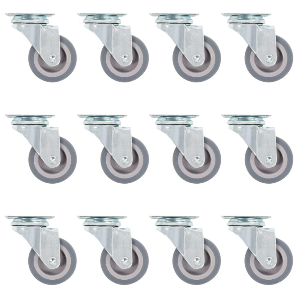 (48 pcs) vidaXL Swivel Casters Trolley Moving Wheels Furniture Caster Trolley Caster