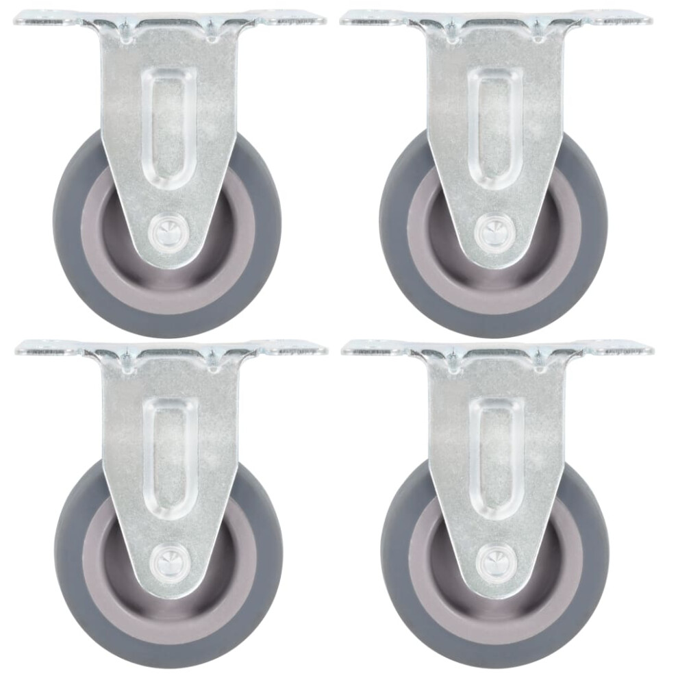(24 pcs) vidaXL Fixed Casters Trolley Moving Wheels Furniture Caster Trolley Caster