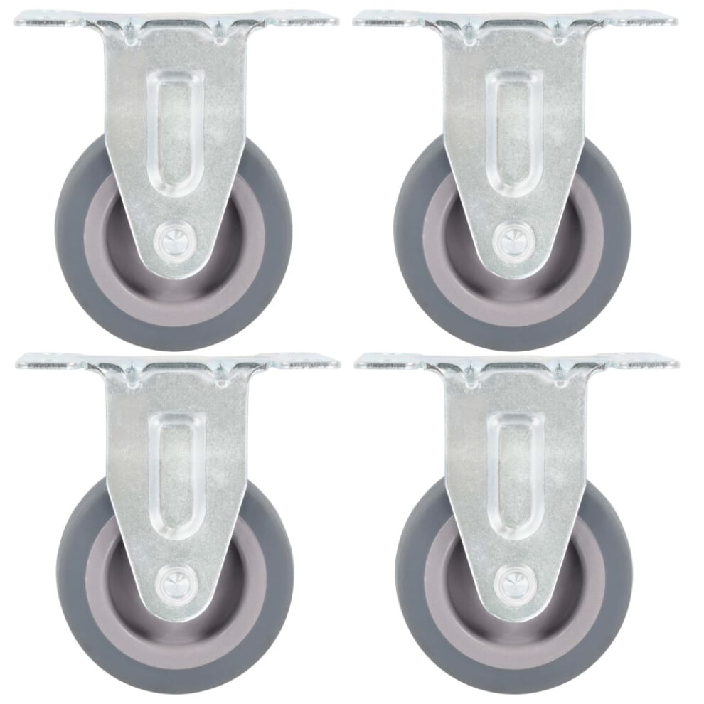 (12 pcs) vidaXL Fixed Casters Trolley Moving Wheels Furniture Caster Trolley Caster