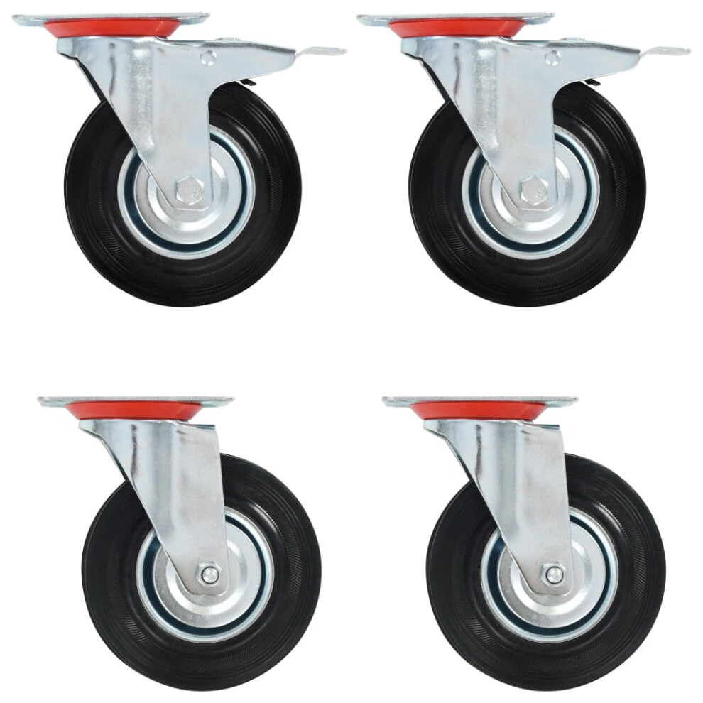 (8 pcs) vidaXL 4/8/12/16/24/32x Swivel Casters 125mm Heavy Duty Wheels Trolley Handing