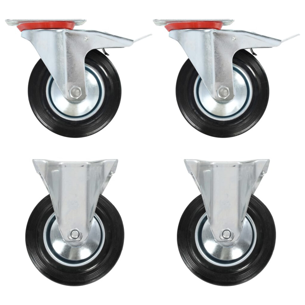 (8 pcs) vidaXL 4/8/12/16/24/32x Casters 160mm Heavy Duty Wheels Trolley Accessory