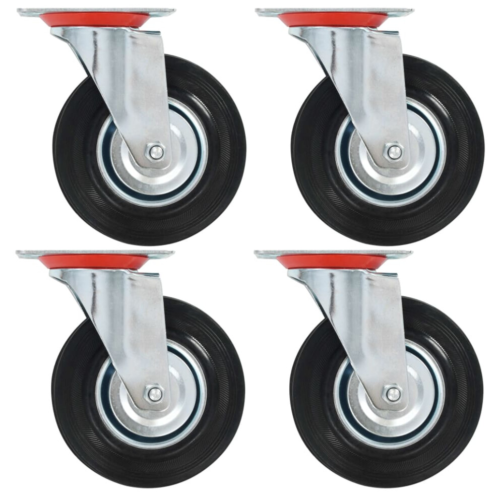 (8 pcs) vidaXL Swivel Casters Trolley Moving Wheels Furniture Caster Trolley Caster