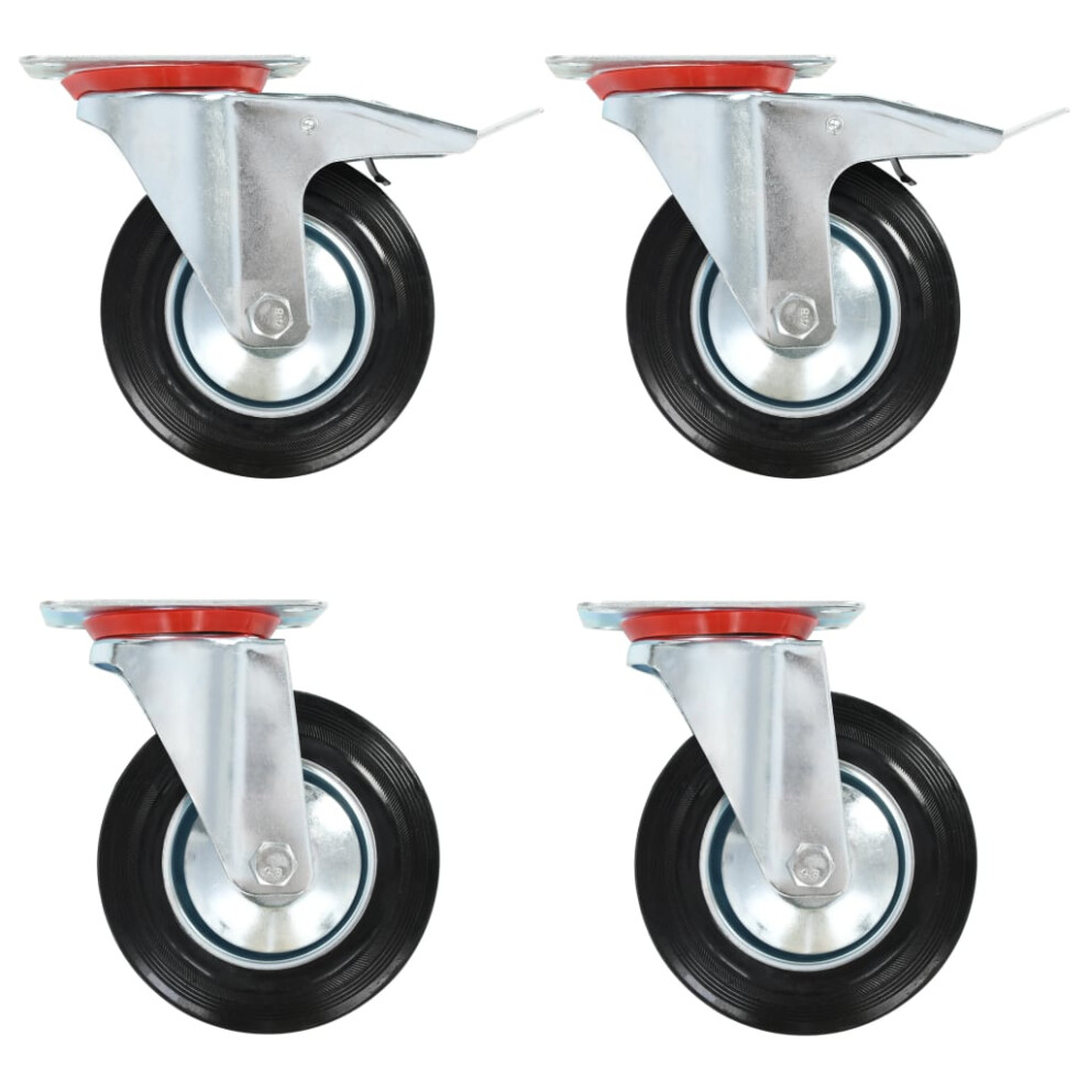 (1 pcs) vidaXL 4/8/12/16/24/32x Swivel Casters 160mm Heavy Duty Wheels Trolley Handing