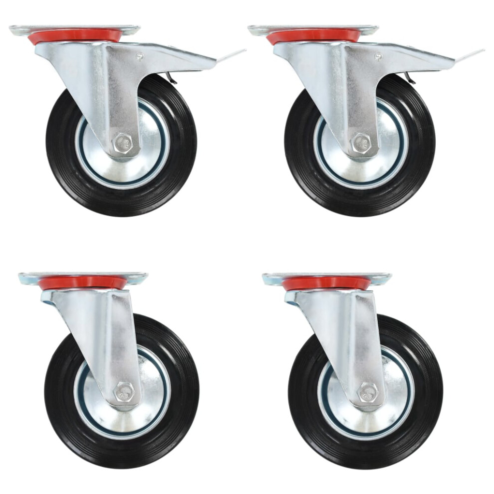Vidaxl (8 Pcs) Swivel Casters Trolley Moving Wheels Furniture Caster Trolley Caster