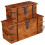 VidaXL (2 pcs) vidaXL Storage Chest Wooden Trunk Coffee Side Table Storage Box Solid Wood 10