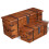 VidaXL (2 pcs) vidaXL Storage Chest Wooden Trunk Coffee Side Table Storage Box Solid Wood 1