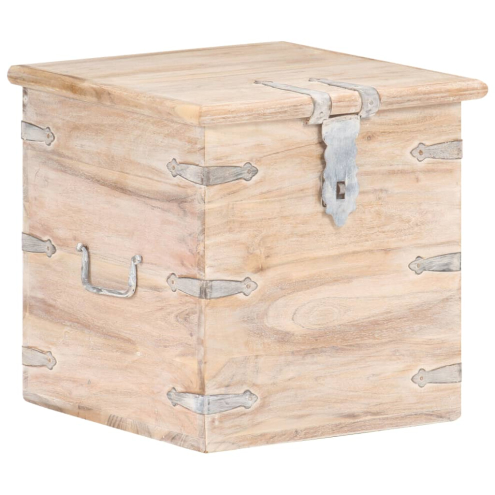 Vidaxl ( Brown) Chest Storage Trunk Box Hall Bench Cabinet Organiser Solid Acacia Wood Light/Brown