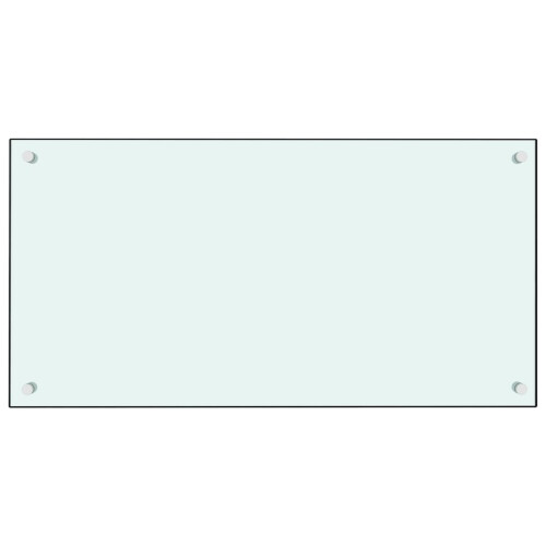 VidaXL (white, 80 x 50 cm) vidaXL Kitchen Backsplash Wall Tile Panel Kitchen Back Wall Tempered Glass 2