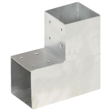 (101 x 101 mm/ 1 pcs, l shape) vidaXL 1/4x Post Connectors Galvanised Metal Wood Multi Shapes Multi Sizes