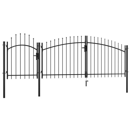 VidaXL vidaXL Gartentor Woerden Stahl 1,75 x 4 m Schwarz 1