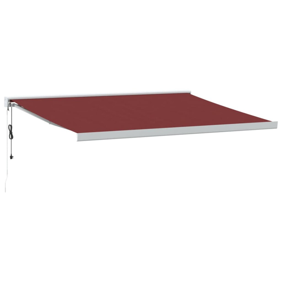 (burgundy and white, 450 x 300 cm) vidaXL Motorised Cassette Awning Retractable Awning Canopy Outdoor Awning