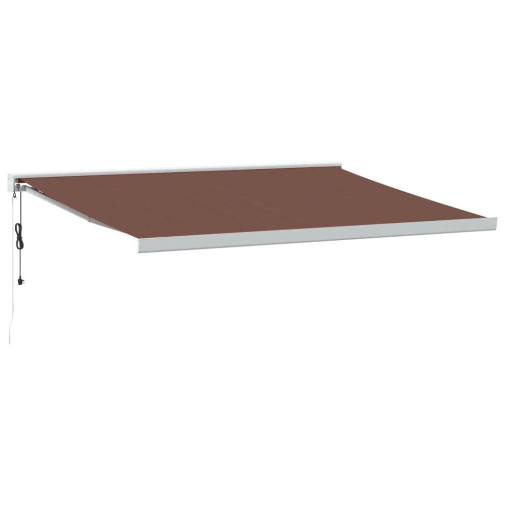 (brown and white, 400 x 300 cm) vidaXL Motorised Cassette Awning Retractable Awning Canopy Outdoor Awning