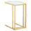 VidaXL (gold and white marble) vidaXL Computer Side Table Tempered Glass Couch Coffee Table Multi Colours 7