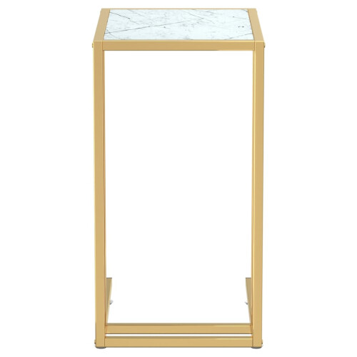 VidaXL (gold and white marble) vidaXL Computer Side Table Tempered Glass Couch Coffee Table Multi Colours 2