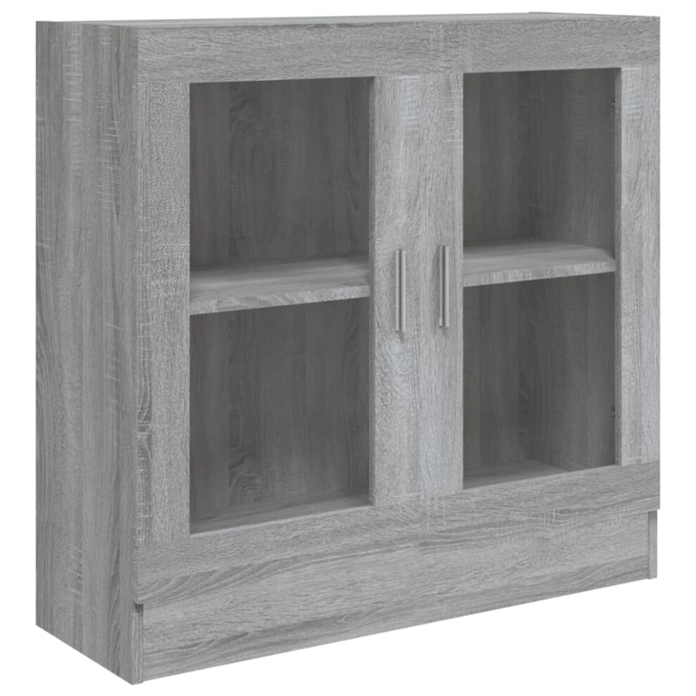 (grey sonoma) vidaXL Vitrine Cabinet Book Stand Rack Engineered Wood Multi Colours/Sizes