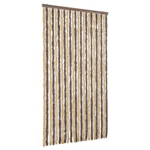 (dark brown and beige, 100 x 220 cm) vidaXL Fly Curtain Door Curtain Fly Screen Fly Blind Insect Curtain Chenille